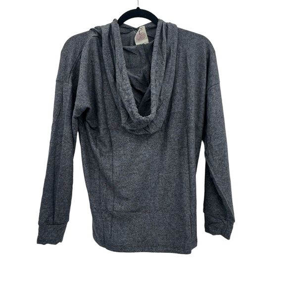 FREELOADER Nordstrom Brushed Hacci Long Sleeve Hoodie in Charcoal size S NWOT - Picture 3 of 8